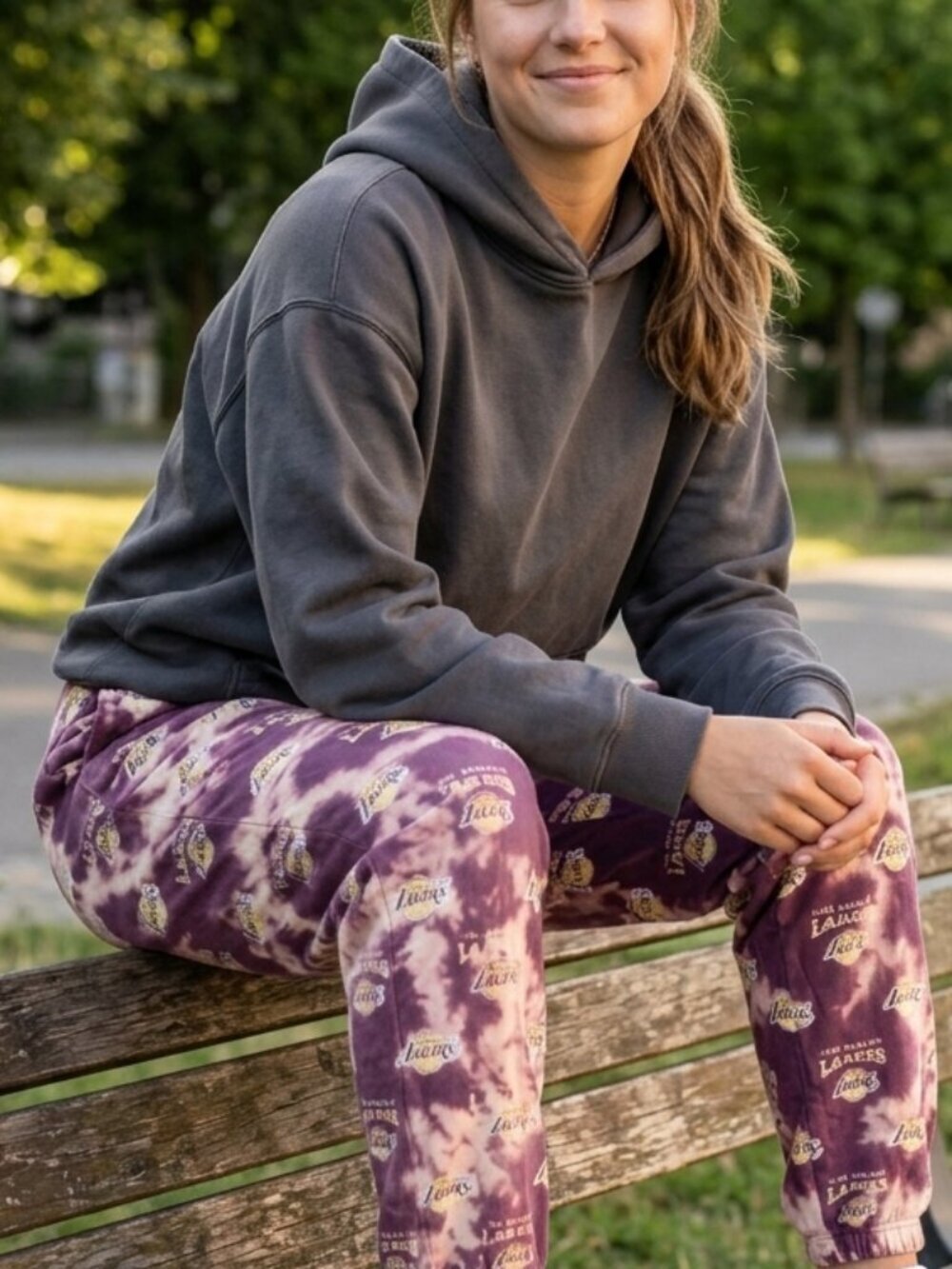 NBA Los Angeles LA LAKERS CUSTOM Acid Wash Tie Dye Pajama Sweatpants Joggers